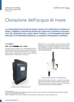 Nota tecnica sulla clorazione dell'acqua di mare.
